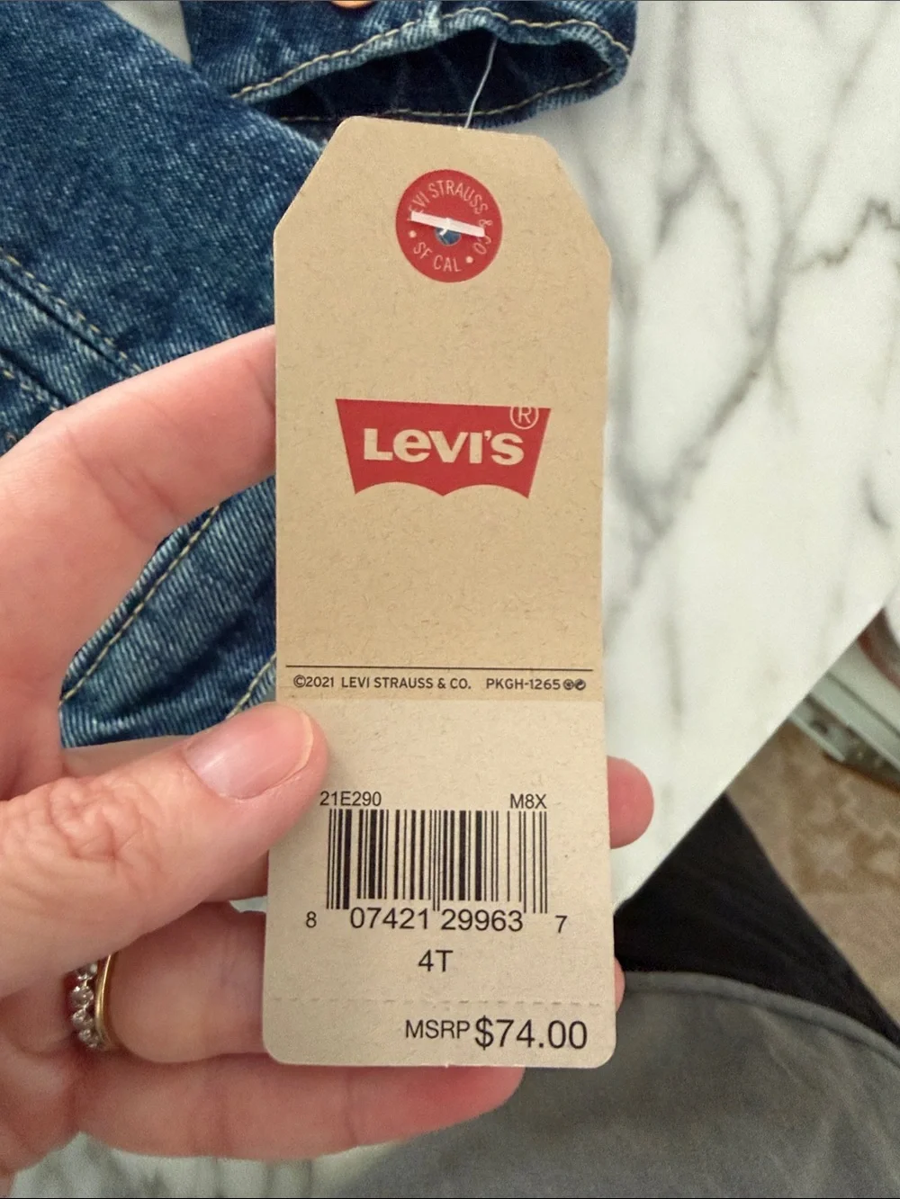 Levi's Kids Sherpa-Lined Denim Jacket in Blue NWT size 4T